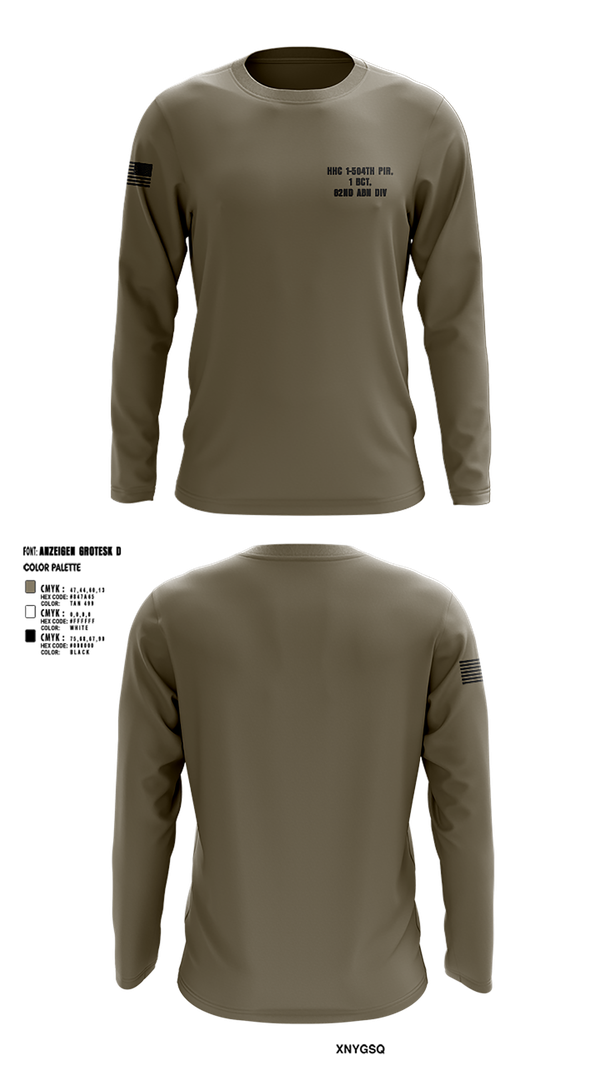 Long Sleeve Performance Shirt, HHC 1-504TH PIR, 1 BCT, 82ND ABN DIV, , Teamtime, Team time, sublimation, custom sports apparel, team uniforms, spirit wear, spiritwear, sports uniforms, custom shirts, team store, custom team store, fundraiser sports, apparel fundraiser