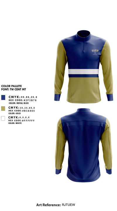 Elkin High School Basketball 13790078 Quarter Zip Jacket - 1