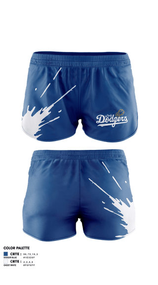 Womens Shorts, Lady Dodgers, Softball, Teamtime, Team time, sublimation, custom sports apparel, team uniforms, spirit wear, spiritwear, sports uniforms, custom shirts, team store, custom team store, fundraiser sports, apparel fundraiser