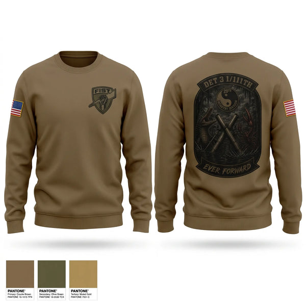 Crew Neck Sweatshirt, DET 3 HHB 1-111th FA, National Guard, Teamtime, Team time, sublimation, custom sports apparel, team uniforms, spirit wear, spiritwear, sports uniforms, custom shirts, team store, custom team store, fundraiser sports, apparel fundraiser