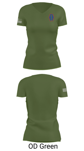 Womens Short Sleeve Vneck Shirt, 100th BN 442nd IN, , Teamtime, Team time, sublimation, custom sports apparel, team uniforms, spirit wear, spiritwear, sports uniforms, custom shirts, team store, custom team store, fundraiser sports, apparel fundraiser