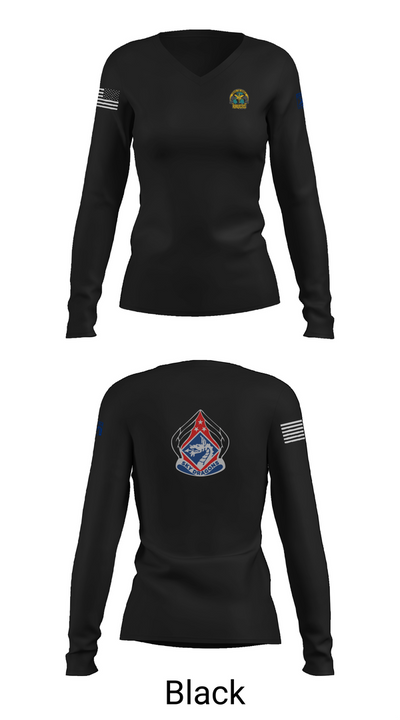 22 MPAD 53180921 Women's Long Sleeve V-neck Shirt - 37