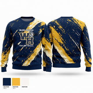 Crew Neck Sweatshirt, Blue devils volleyball, Men's Volleyball, Teamtime, Team time, sublimation, custom sports apparel, team uniforms, spirit wear, spiritwear, sports uniforms, custom shirts, team store, custom team store, fundraiser sports, apparel fundraiser