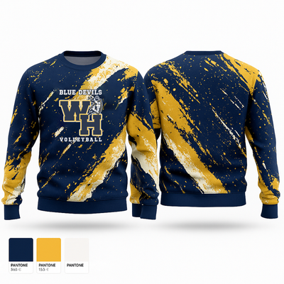 Blue devils volleyball 65846214 Crew Neck Sweatshirt - 1