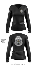 Veterans Affairs Police 31710090 Women's Long Sleeve V-neck Shirt - 1