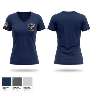 Womens Short Sleeve Vneck Shirt, Parma Police Department, Police, Teamtime, Team time, sublimation, custom sports apparel, team uniforms, spirit wear, spiritwear, sports uniforms, custom shirts, team store, custom team store, fundraiser sports, apparel fundraiser