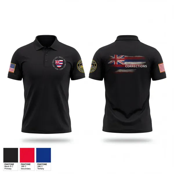 Short Sleeve Performance Polo, Hawaii Corrections and Rehabilitation, Police, Teamtime, Team time, sublimation, custom sports apparel, team uniforms, spirit wear, spiritwear, sports uniforms, custom shirts, team store, custom team store, fundraiser sports, apparel fundraiser