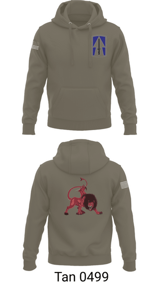 Hoodie, Charlie’s Battery 1st Battalion 163rd Field Artillery Division, National Guard, Teamtime, Team time, sublimation, custom sports apparel, team uniforms, spirit wear, spiritwear, sports uniforms, custom shirts, team store, custom team store, fundraiser sports, apparel fundraiser