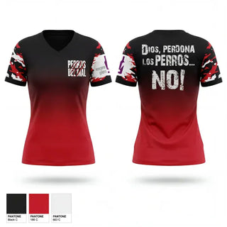 Womens Short Sleeve Vneck Shirt, PERROS DEL MAL, Men's Soccer, Teamtime, Team time, sublimation, custom sports apparel, team uniforms, spirit wear, spiritwear, sports uniforms, custom shirts, team store, custom team store, fundraiser sports, apparel fundraiser