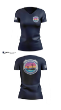 South Haven Beach Enforcement 75381907 Women's Short Sleeve V-neck Shirt - 101