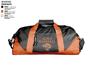 Duffle Bag, Alma, Baseball, Teamtime, Team time, sublimation, custom sports apparel, team uniforms, spirit wear, spiritwear, sports uniforms, custom shirts, team store, custom team store, fundraiser sports, apparel fundraiser