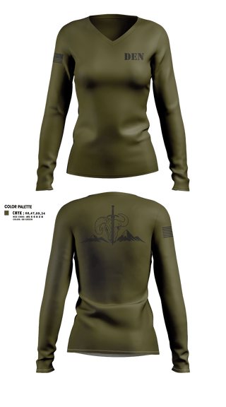 Womens Long Sleeve Vneck Shirt, Denver Special Response Team, Police, Teamtime, Team time, sublimation, custom sports apparel, team uniforms, spirit wear, spiritwear, sports uniforms, custom shirts, team store, custom team store, fundraiser sports, apparel fundraiser