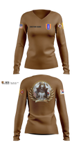 Alpha Company 304th ESB-E Women's Long Sleeve V-neck Shirt - 3