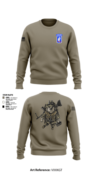 Crew Neck Sweatshirt, Wombats, Army, Teamtime, Team time, sublimation, custom sports apparel, team uniforms, spirit wear, spiritwear, sports uniforms, custom shirts, team store, custom team store, fundraiser sports, apparel fundraiser