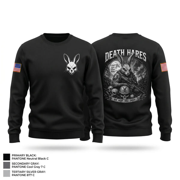 Crew Neck Sweatshirt, Death Hares, Army, Teamtime, Team time, sublimation, custom sports apparel, team uniforms, spirit wear, spiritwear, sports uniforms, custom shirts, team store, custom team store, fundraiser sports, apparel fundraiser