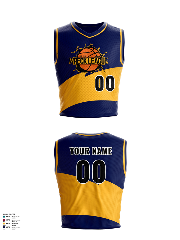 Mens Basketball Jersey, Wreck League, Men's Basketball, Teamtime, Team time, sublimation, custom sports apparel, team uniforms, spirit wear, spiritwear, sports uniforms, custom shirts, team store, custom team store, fundraiser sports, apparel fundraiser