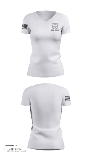 Womens Short Sleeve Vneck Shirt, 5th PCT Crime Section, , Teamtime, Team time, sublimation, custom sports apparel, team uniforms, spirit wear, spiritwear, sports uniforms, custom shirts, team store, custom team store, fundraiser sports, apparel fundraiser