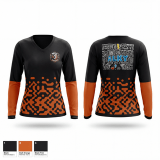 Womens Long Sleeve Vneck Shirt, Mac 3’s, Men's Basketball, Teamtime, Team time, sublimation, custom sports apparel, team uniforms, spirit wear, spiritwear, sports uniforms, custom shirts, team store, custom team store, fundraiser sports, apparel fundraiser