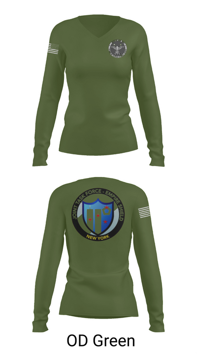 Empire Shield 55309302 Women's Long Sleeve V-neck Shirt - 54