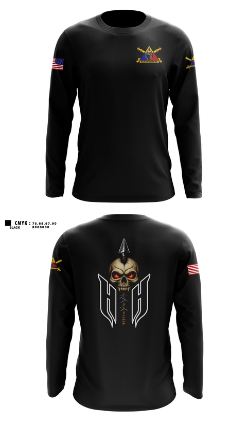 Long Sleeve Performance Shirt, 1AD DIVARTY HHB, Army, Teamtime, Team time, sublimation, custom sports apparel, team uniforms, spirit wear, spiritwear, sports uniforms, custom shirts, team store, custom team store, fundraiser sports, apparel fundraiser