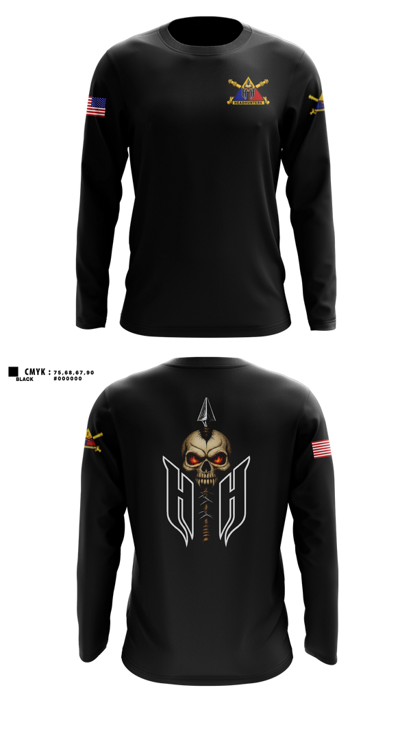 Long Sleeve Performance Shirt, 1AD DIVARTY HHB, Army, Teamtime, Team time, sublimation, custom sports apparel, team uniforms, spirit wear, spiritwear, sports uniforms, custom shirts, team store, custom team store, fundraiser sports, apparel fundraiser