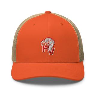 Hatch Valley High School Basketball Retro Trucker Hat | Yupoong 6606