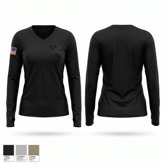 Womens Long Sleeve Vneck Shirt, C CO, 304th ESB-E, Army, Teamtime, Team time, sublimation, custom sports apparel, team uniforms, spirit wear, spiritwear, sports uniforms, custom shirts, team store, custom team store, fundraiser sports, apparel fundraiser