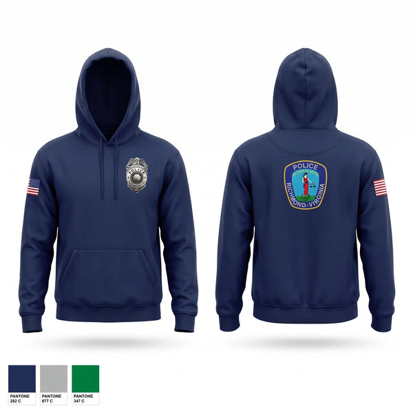 Hoodie, Richmond Police Department, Police, Teamtime, Team time, sublimation, custom sports apparel, team uniforms, spirit wear, spiritwear, sports uniforms, custom shirts, team store, custom team store, fundraiser sports, apparel fundraiser