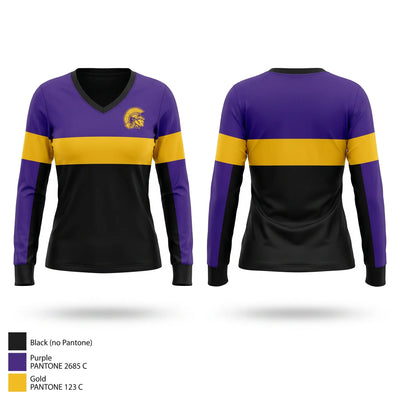 Trojans Women's Long Sleeve V-neck Shirt - 1