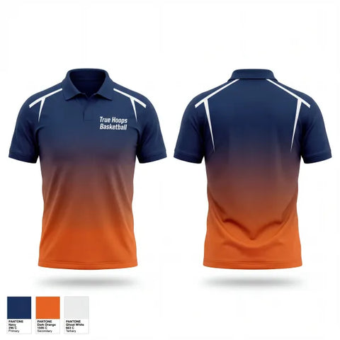Short Sleeve Performance Polo, True Hoops Basketball, Men's Basketball, Teamtime, Team time, sublimation, custom sports apparel, team uniforms, spirit wear, spiritwear, sports uniforms, custom shirts, team store, custom team store, fundraiser sports, apparel fundraiser