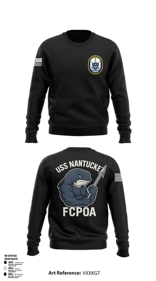 Crew Neck Sweatshirt, USS NANTUCKET LCS 27, , Teamtime, Team time, sublimation, custom sports apparel, team uniforms, spirit wear, spiritwear, sports uniforms, custom shirts, team store, custom team store, fundraiser sports, apparel fundraiser