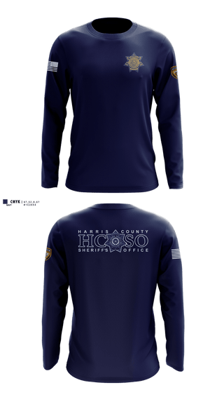 Long Sleeve Performance Shirt, Harris County Sheriffs Office, Police, Teamtime, Team time, sublimation, custom sports apparel, team uniforms, spirit wear, spiritwear, sports uniforms, custom shirts, team store, custom team store, fundraiser sports, apparel fundraiser