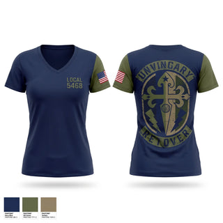 Womens Short Sleeve Vneck Shirt, Local 5468, Fire Department, Teamtime, Team time, sublimation, custom sports apparel, team uniforms, spirit wear, spiritwear, sports uniforms, custom shirts, team store, custom team store, fundraiser sports, apparel fundraiser