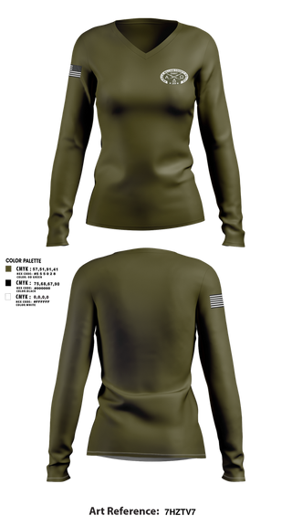 Womens Long Sleeve Vneck Shirt, Prince William SWAT, , Teamtime, Team time, sublimation, custom sports apparel, team uniforms, spirit wear, spiritwear, sports uniforms, custom shirts, team store, custom team store, fundraiser sports, apparel fundraiser