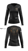 382 SRT 54292803 Women's Long Sleeve V-neck Shirt - 101