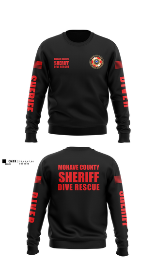 Crew Neck Sweatshirt, Mohave County Sheriff's Office, Police, Teamtime, Team time, sublimation, custom sports apparel, team uniforms, spirit wear, spiritwear, sports uniforms, custom shirts, team store, custom team store, fundraiser sports, apparel fundraiser