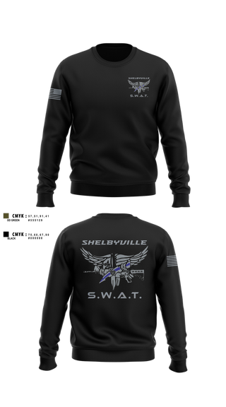 Crew Neck Sweatshirt, Shelbyville SWAT, Police, Teamtime, Team time, sublimation, custom sports apparel, team uniforms, spirit wear, spiritwear, sports uniforms, custom shirts, team store, custom team store, fundraiser sports, apparel fundraiser
