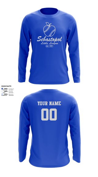 Sebastopol Little League 29313741 Long Sleeve Performance Shirt - 4