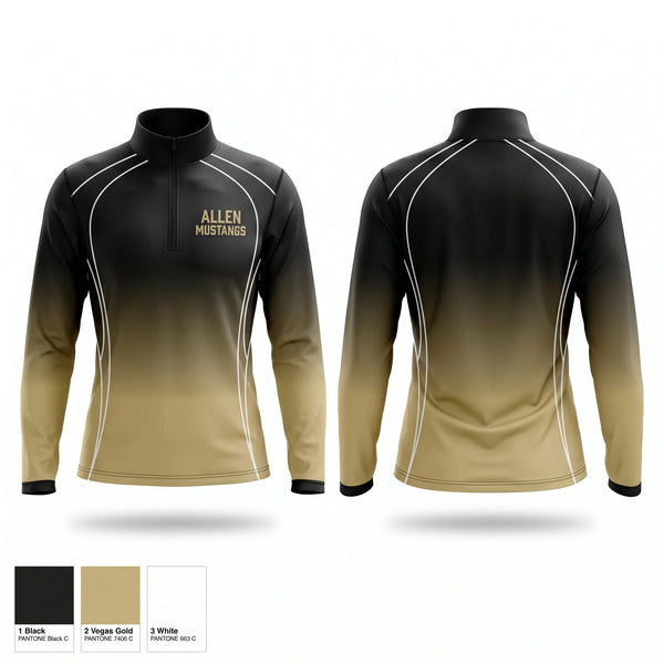 Quarter Zip Jacket, Allen mustangs, Cheer, Teamtime, Team time, sublimation, custom sports apparel, team uniforms, spirit wear, spiritwear, sports uniforms, custom shirts, team store, custom team store, fundraiser sports, apparel fundraiser
