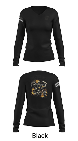 Womens Long Sleeve Vneck Shirt, 1788 QM, Army, Teamtime, Team time, sublimation, custom sports apparel, team uniforms, spirit wear, spiritwear, sports uniforms, custom shirts, team store, custom team store, fundraiser sports, apparel fundraiser
