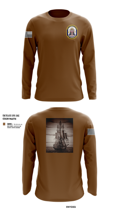 USS CONSTITUTION 83286371 Long Sleeve Performance Shirt 3