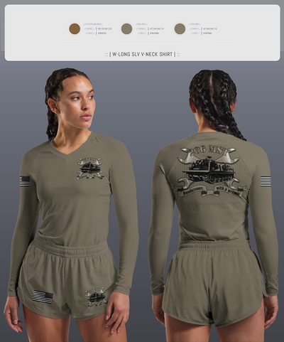 206th MST 1970664 Women's Long Sleeve V-neck Shirt - 2