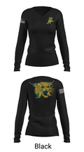 Edgar Wildcats 93654841 Women's Long Sleeve V-neck Shirt - 35