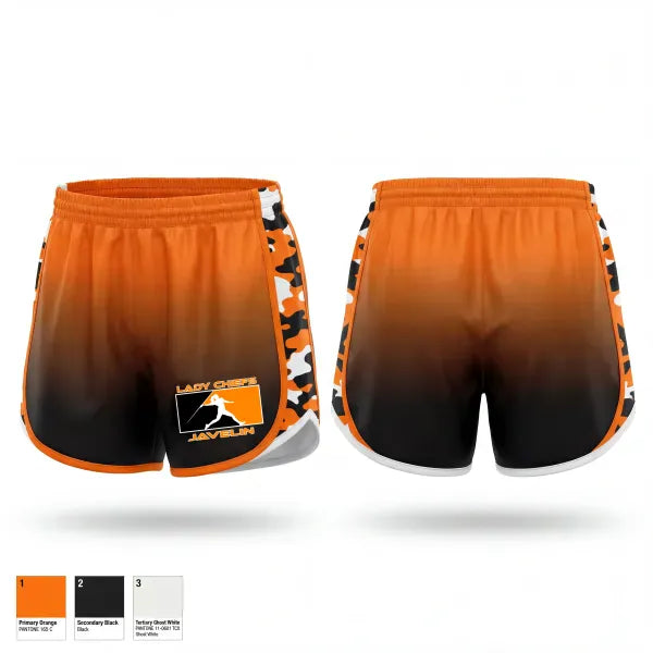 Womens Shorts, Lady Chiefs Throwers, Track & Field, Teamtime, Team time, sublimation, custom sports apparel, team uniforms, spirit wear, spiritwear, sports uniforms, custom shirts, team store, custom team store, fundraiser sports, apparel fundraiser