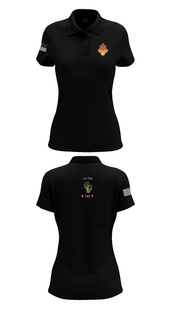 Womens Short Sleeve Performance Polo, 130th FAB Target Acquisition Platoon, , Teamtime, Team time, sublimation, custom sports apparel, team uniforms, spirit wear, spiritwear, sports uniforms, custom shirts, team store, custom team store, fundraiser sports, apparel fundraiser