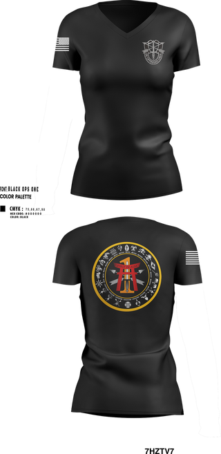 Womens Short Sleeve Vneck Shirt, 1st Battalion, 1st Special Forces Group (Airborne), Army, Teamtime, Team time, sublimation, custom sports apparel, team uniforms, spirit wear, spiritwear, sports uniforms, custom shirts, team store, custom team store, fundraiser sports, apparel fundraiser