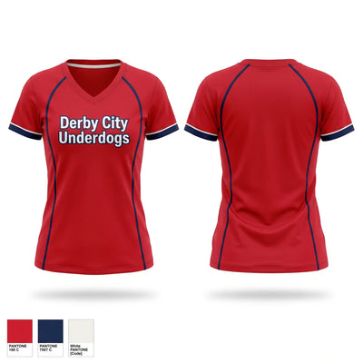 Derby City Underdogs Women's Short Sleeve V-neck Shirt - 1