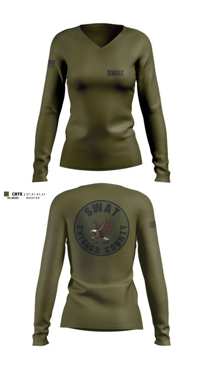 Chisago County ERU Women's Long Sleeve V-neck Shirt - 1