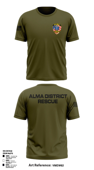 Old School Cotton Shirt, Alma District Rescure, EMS/EMT, Teamtime, Team time, sublimation, custom sports apparel, team uniforms, spirit wear, spiritwear, sports uniforms, custom shirts, team store, custom team store, fundraiser sports, apparel fundraiser