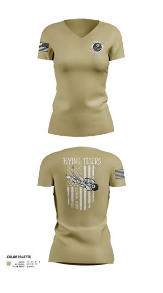 Womens Short Sleeve Vneck Shirt, 8-229th AHB, , Teamtime, Team time, sublimation, custom sports apparel, team uniforms, spirit wear, spiritwear, sports uniforms, custom shirts, team store, custom team store, fundraiser sports, apparel fundraiser